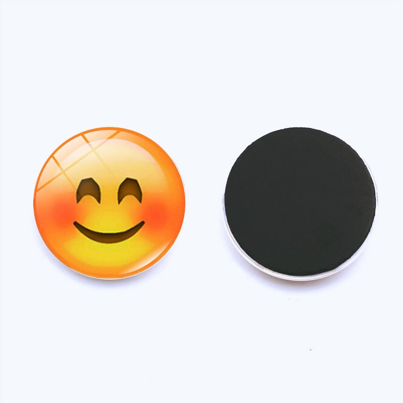 Classic Creative Smiley Expression Bag Refrigerator Sticker Time Gem Magnetic Glass Home Decoration Whiteboard Sticker 30Mm - Image 4