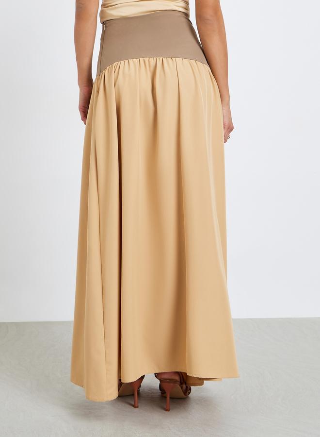 ستايلي تنورة طويلة بألوان متعددة وحافة واسعة - Image 4