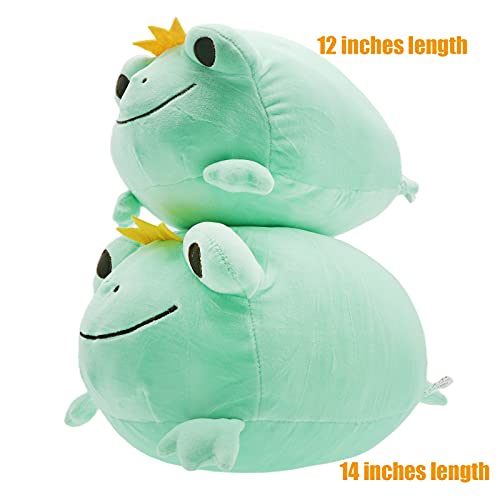CAZOYEE Super Soft Frog Plushies Gifts for Girls Boys Cuddly Plush Decoration Cute Frog Snuggly Hugging Pillow - Image 5