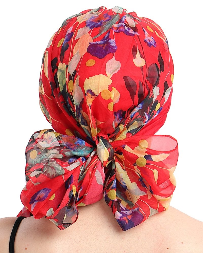 FocusCare Knits Fitted Turban Hat for Cancer Women DIY Easy Tie Chemo Bandana - Image 4