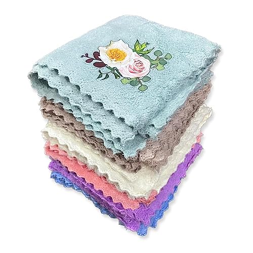 Outlay Home Face Towel/Handkerchief/Rumal Microfiber Small Size -Pack of 12 Pieces - Soft and Super Absorbent Face Towels for Women's, Kids and Newborn Babies - 25x25 CM - 1 Dozen - Image 1