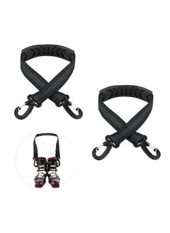 2pcs Ski and Boot Carrier Straps, 20.7x1 Inch Portable Ski Carrier Straps with Anti-Skid Pad and Double-Ended Buckles, Winter