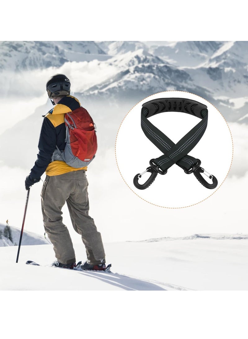 Generic - 2pcs Ski and Boot Carrier Straps, 20.7x1 Inch Portable Ski Carrier Straps with Anti-Skid Pad and Double-Ended Buckles, Winter - Image 1