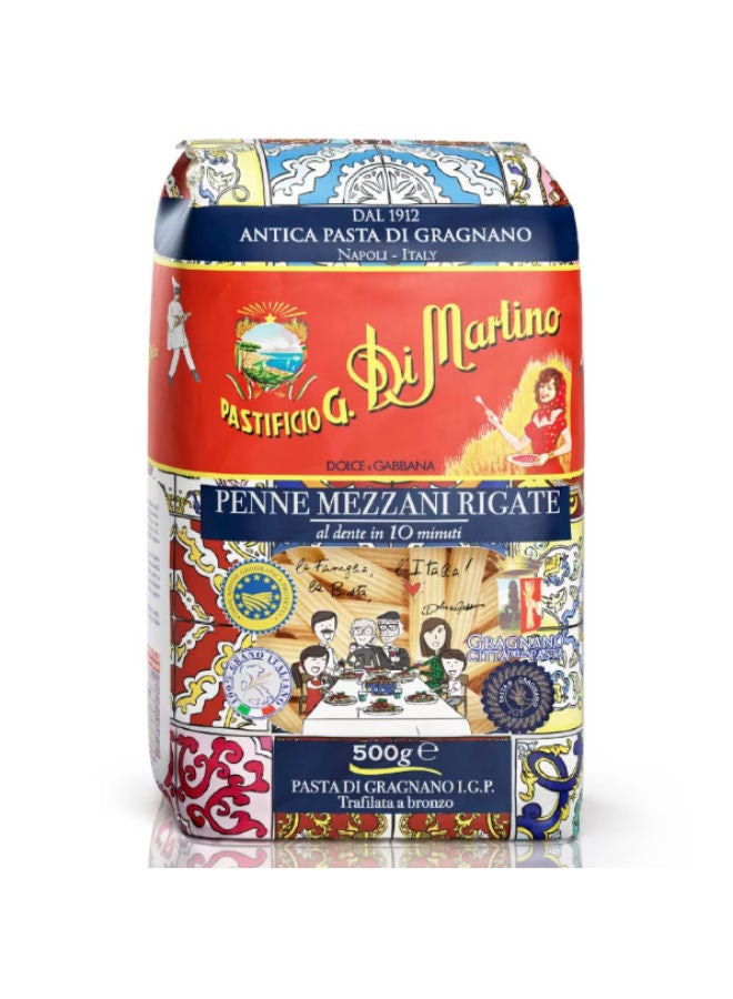 Pasta Di Martino Penne Mezzani Rigate Macaroni - 500 Gram