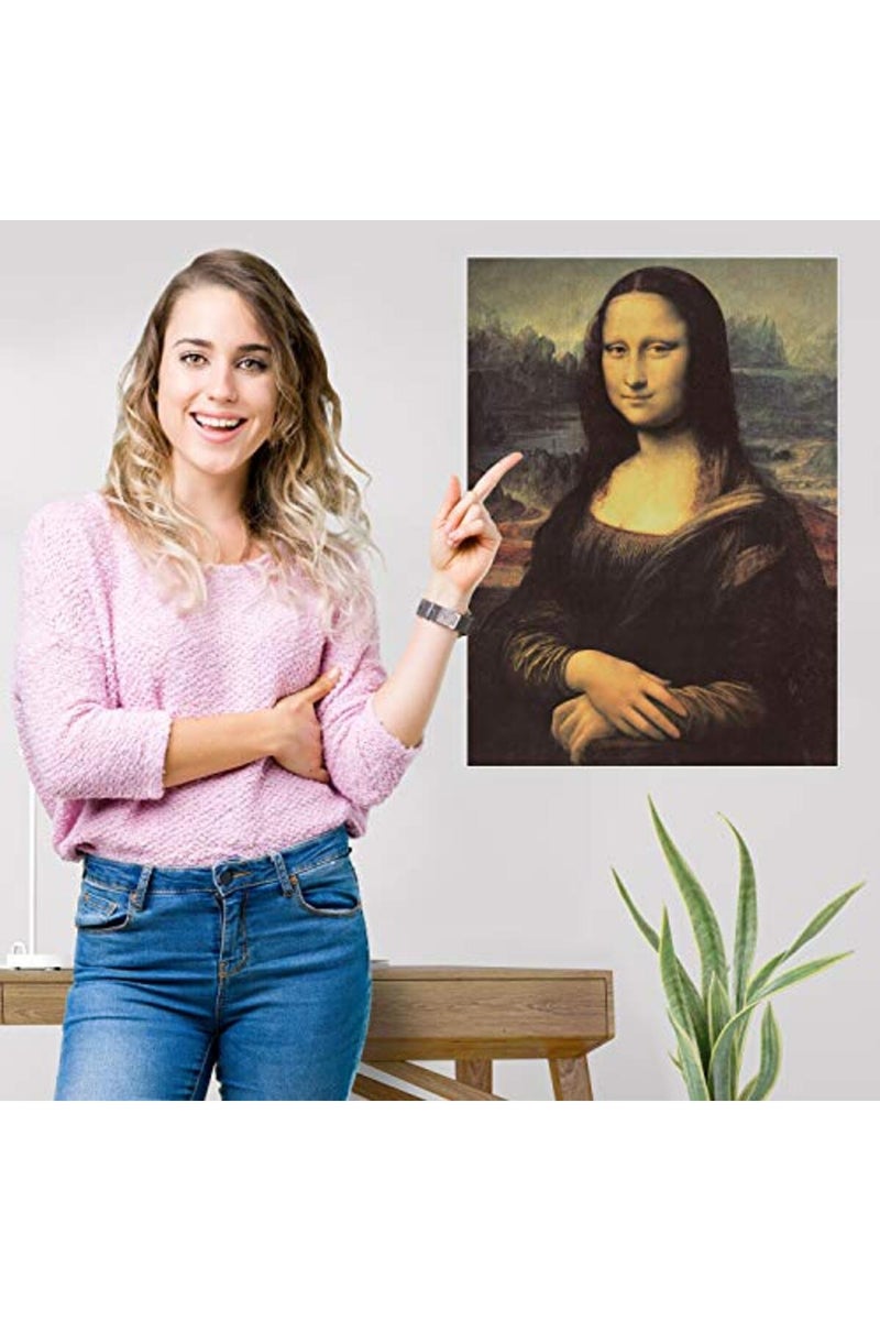 Palace Learning ALAYRA Palace Learning 3 Pack - Mona Lisa Poster by Leonardo Da Vinci + Starry Night & Over the Rhone by Vincent Van Gogh - Fine Art Prints (LAMINATED, 18" x 24") - Image 2