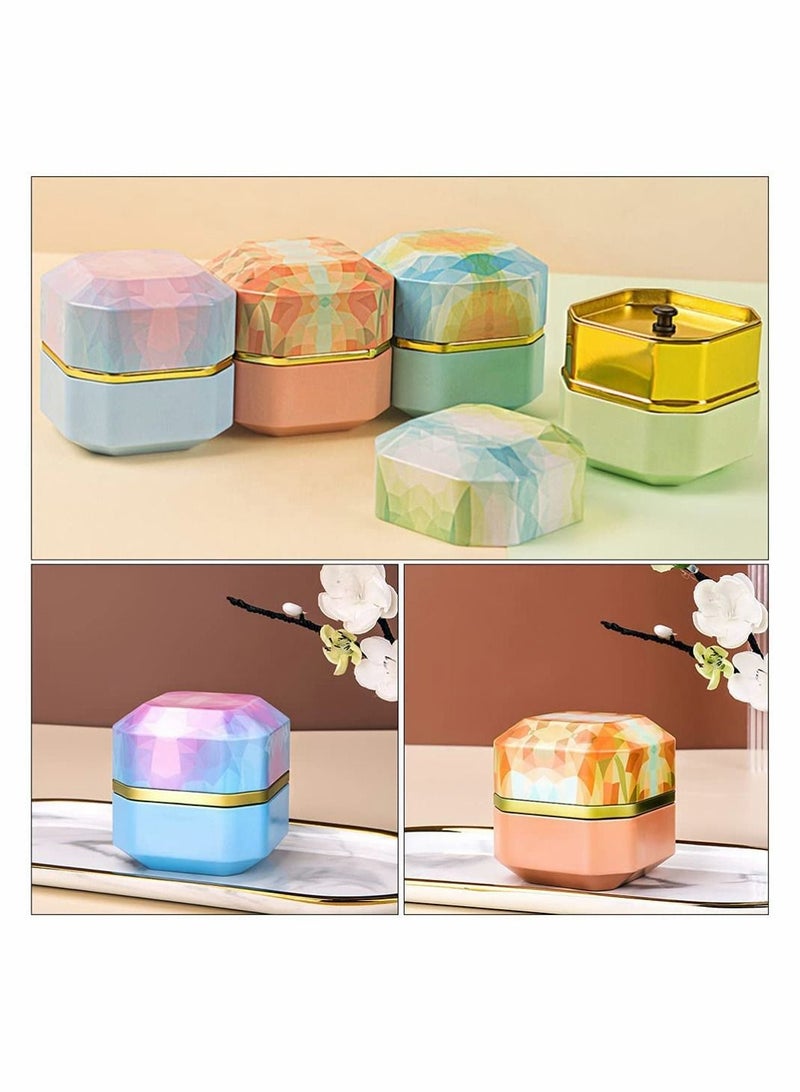 Y&D 4 Pcs Mini Tea Tins Storage Containers Coffee Gift Candy Cans Food Container for Chocolate Sugar Spices  - Image 5