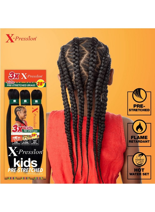 سينساشنيل ضفائر Sensationnel African Collection 3X X-Pression مسبقة التمدد 28 بوصة (للأطفال) (عبوة واحدة، عبوتان) - Image 4