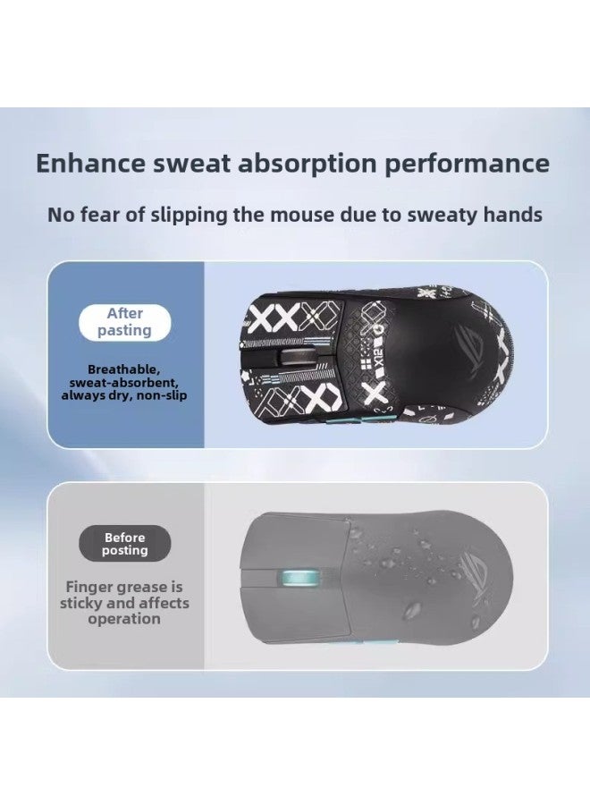 For ASUS ROG Dragon Scale ACE X AimLab Cooperation Edition Mouse Anti-slip Sticker Sweat Sticker Anti-hand Sticker-color: A Blue Snowflake Pattern Mouse Sticker  - Image 5