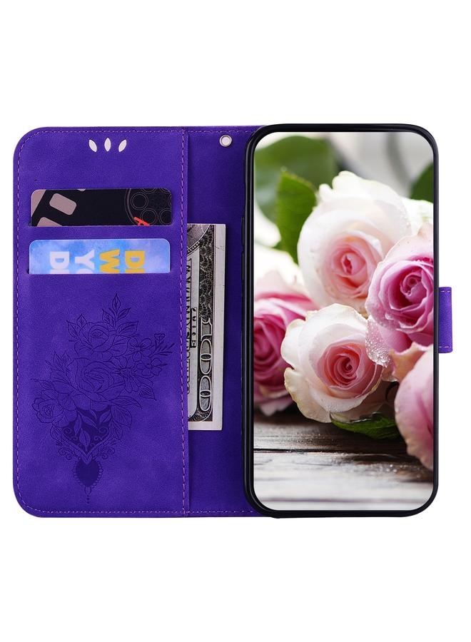 S-TOP Case For Infinix Hot 10i / Smart 5 Pro Butterfly Rose Embossed Leather Phone Case - Image 4