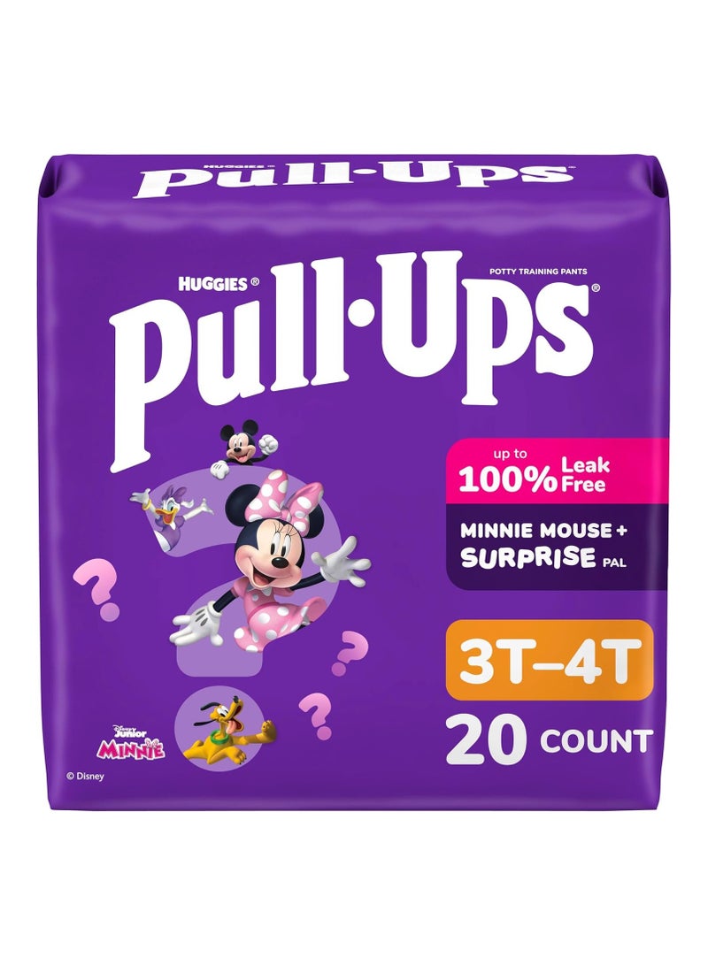 Pull-Ups Girls' Potty Training Pants, Size 3T-4T Training Underwear (32-40 lbs), 20 Count - Image 1