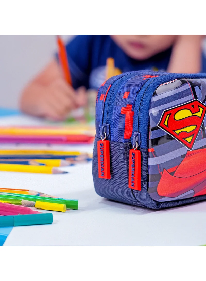 وارنر بروس Warner Bros. Superman Superpower Dual Compartment Pencil Case