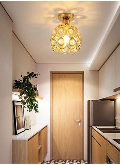 C&C Home Modern Creative Home Decoration Light Fixture Iron Oxeye Golden Ceiling Lamp for Living Room Bedroom Balcony Ceiling Lighting Fixture 20x15 cm  - Image 1