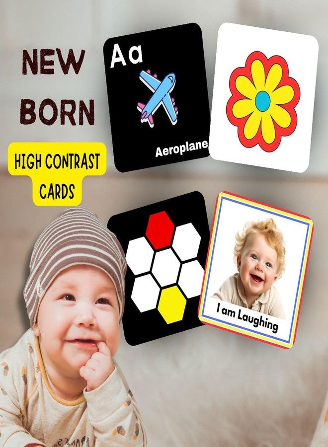 EDUSTAR New Born High Contrast Flashcards | Visual Stimulation Flashcards | Infant Visual Development - Image 2