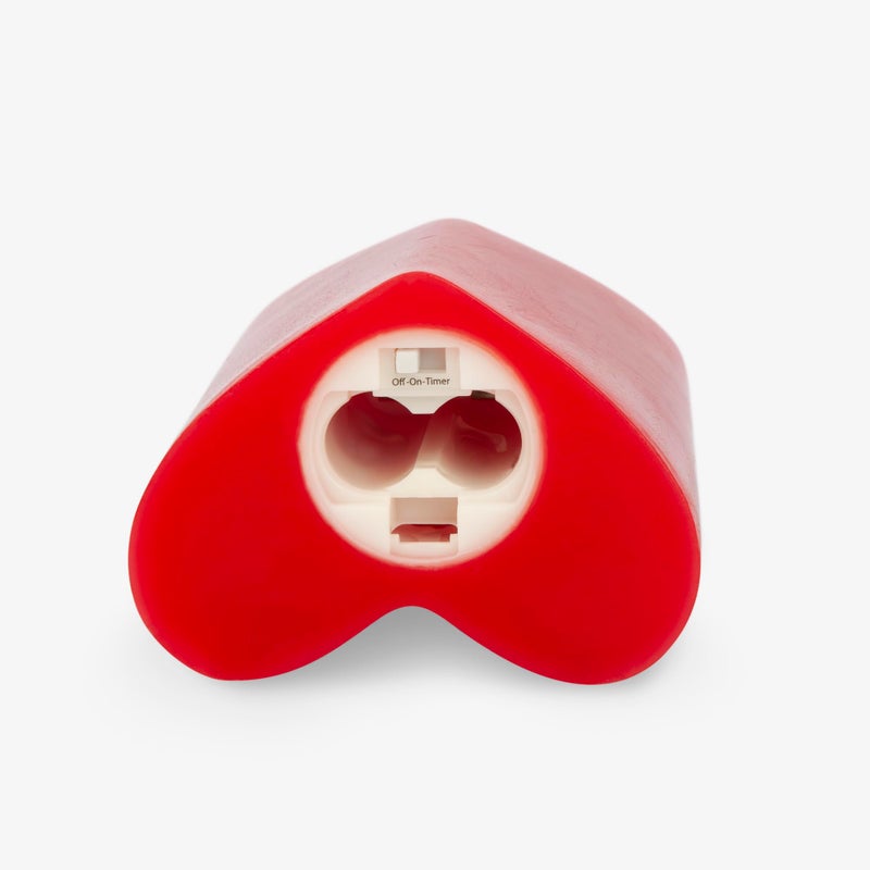Luminara True Red Heart Shaped Pillar Candle - Flickering Real-Flame Technology - Remote Ready - Romantic Valentine's Collection - 3.5" x4.5" - Image 2