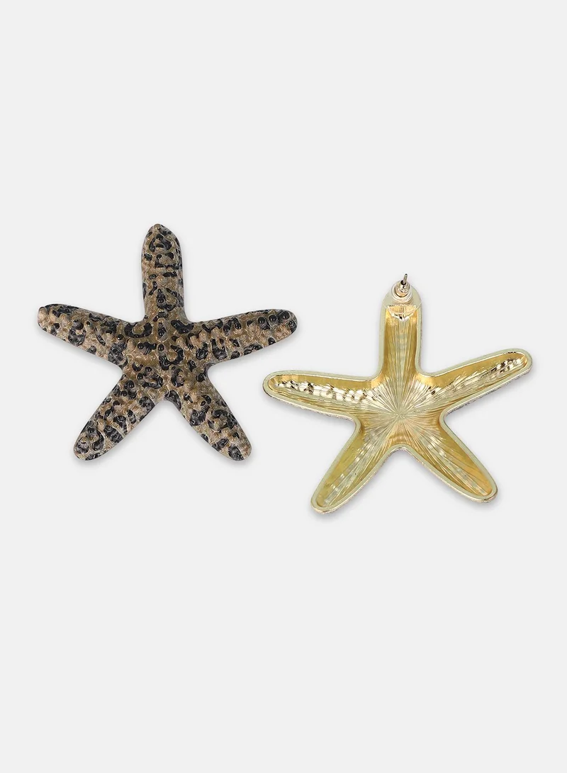SOHI Starfish Artificial Drop Earring Jewellery
