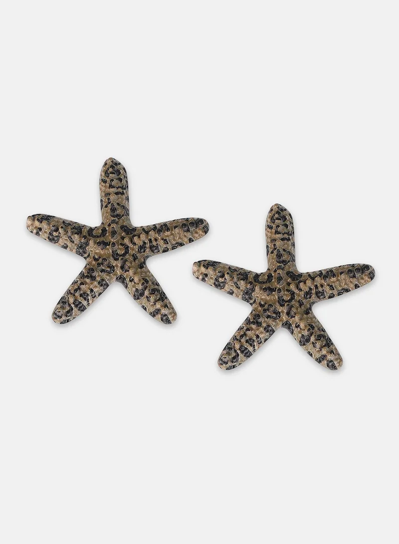 SOHI Starfish Artificial Drop Earring Jewellery