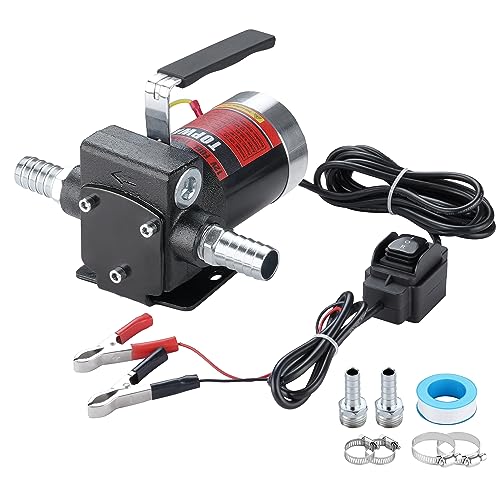 TOPWAY مضخة وقود بنزين TOPWAY 12V DC 3.7GPM ذاتية التحضير مع مقبض، مضخة عكسية، حماية من الحرارة الزائدة، مضادة للانفجار، مع تجاوز مدمج، لإزالة وقود البنزين والديزل والكيروسين - Image 1