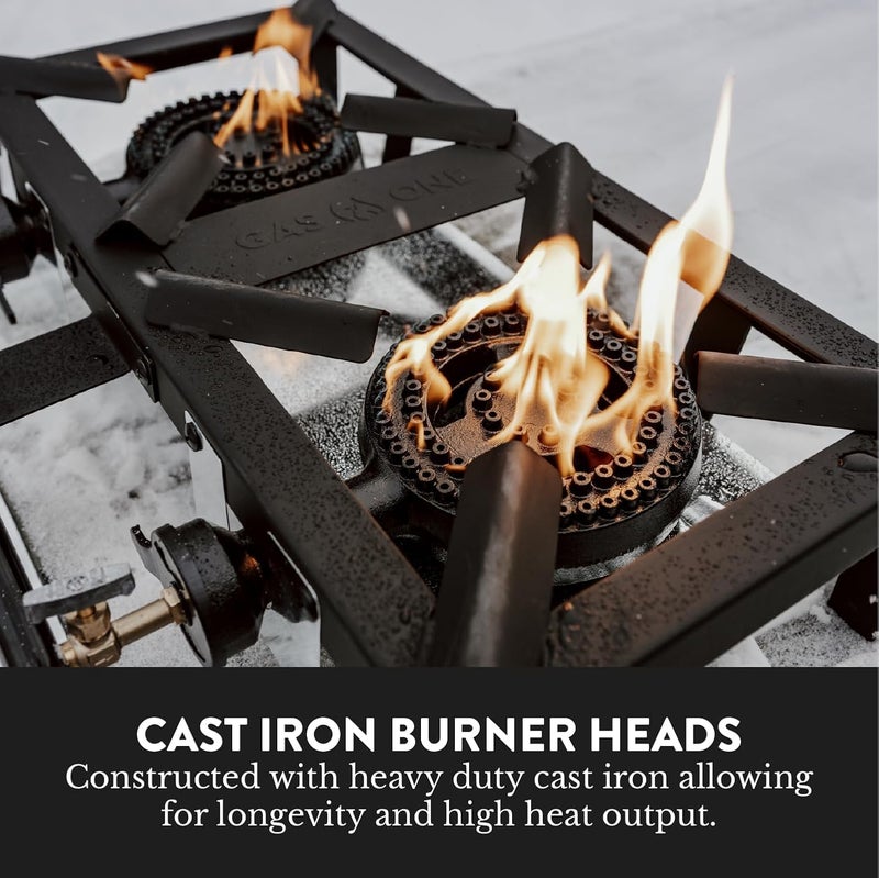 GasOne High Pressure Double Propane Burner - Outdoor Cooking with Heat Shield and Guard â€“ Propane Burner Head for Camping, Tailgating, Seafood Boil, Home Brewing - Patent Pending - Image 5