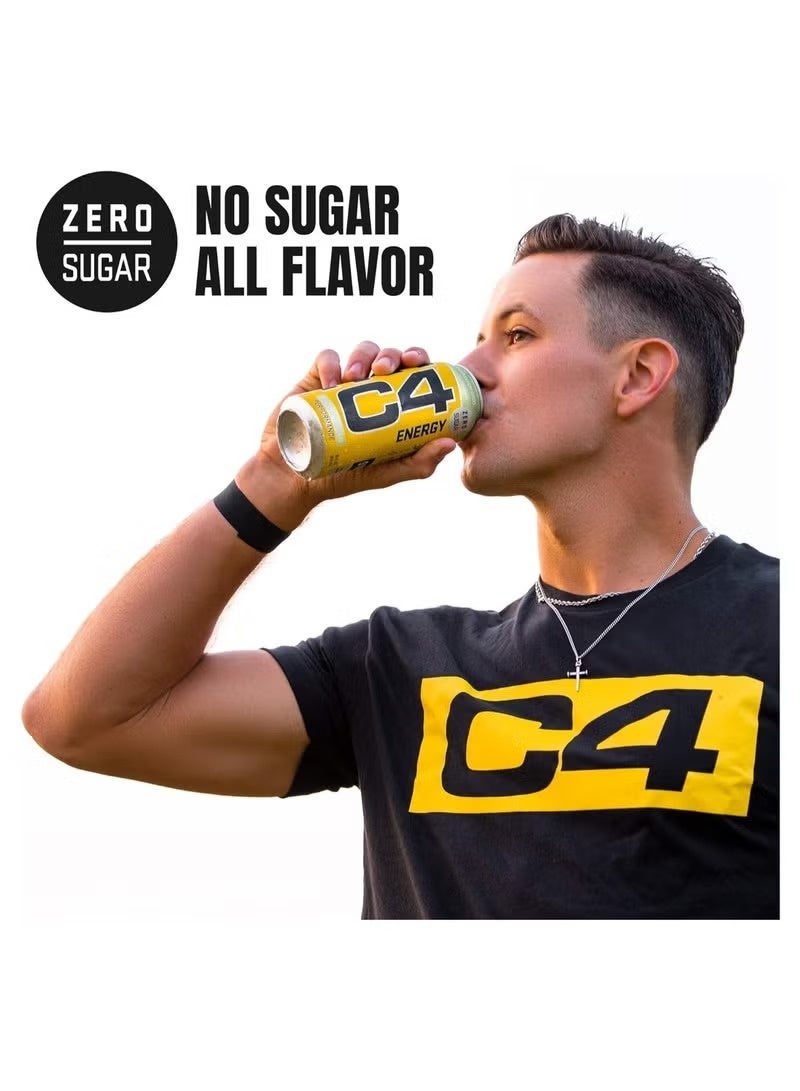 C4  Cellucor مشروب الطاقة سيلوكور سي 4 الخالي من السكر بنكهة الأناناس 500 مل - عبوة من 12 - Image 3