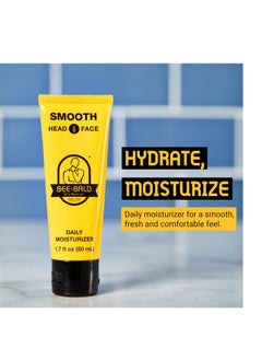 Bee Bald Bee Bald SMOOTH Daily Moisturizer tones, hydrates, moisturizes & smooths away fine lines, wrinkles & dry patches; helps control oil & shine to feel cool, fresh and comfortable, 1.7 Fl Oz, Each  - Image 5