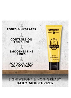 Bee Bald Bee Bald SMOOTH Daily Moisturizer tones, hydrates, moisturizes & smooths away fine lines, wrinkles & dry patches; helps control oil & shine to feel cool, fresh and comfortable, 1.7 Fl Oz, Each  - Image 4