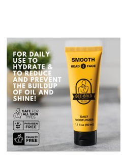 Bee Bald Bee Bald SMOOTH Daily Moisturizer tones, hydrates, moisturizes & smooths away fine lines, wrinkles & dry patches; helps control oil & shine to feel cool, fresh and comfortable, 1.7 Fl Oz, Each  - Image 3