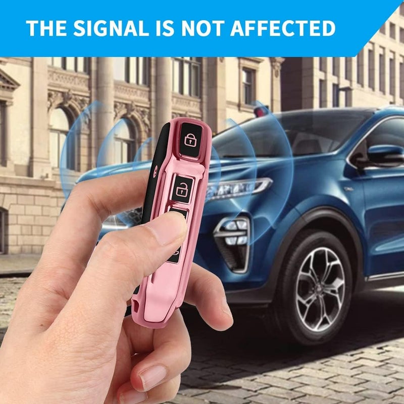 QBUC for Kia Key Fob Cover with Keychain,Car Key Case Shell Protection Fit for Kia K5 Telluride Forte Sportage Soul Seltos - Image 4