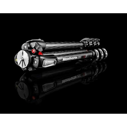 Manfrotto 055 Carbon Fiber 4-Section Tripod with Horizontal Column (MT055CXPRO4),Black - Image 4