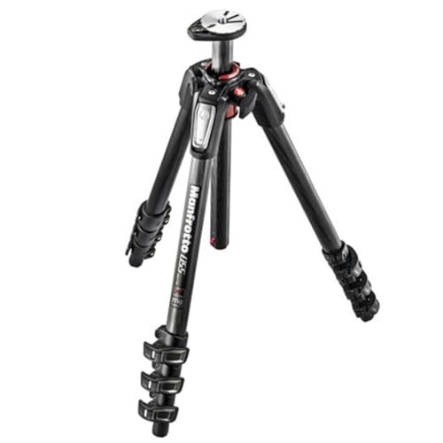Manfrotto 055 Carbon Fiber 4-Section Tripod with Horizontal Column (MT055CXPRO4),Black - Image 1
