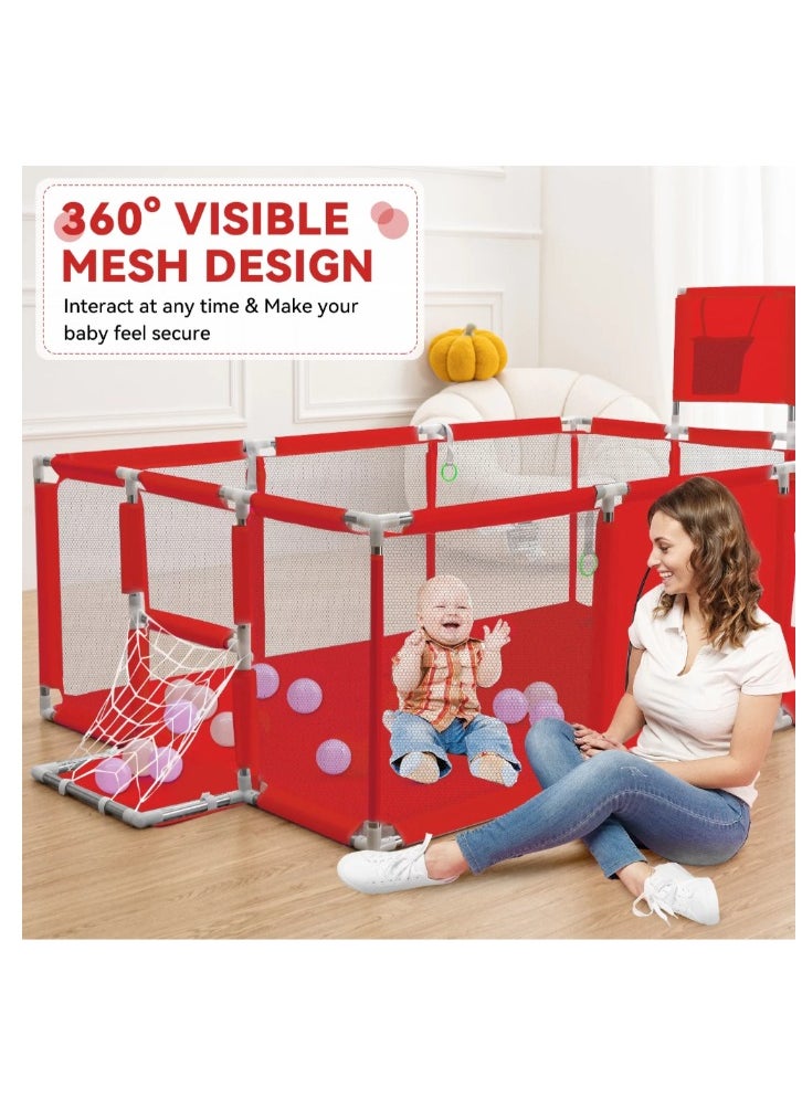 Generic Baby Playpen for Babies and Toddlers Baby Fence Baby Play Yards for Indoor & Outdoor 180 *120 * 60 cm code 2099  - Image 4