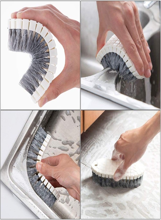ANERONG Multi-Purpose Scrub Brush Set - 4 Pack Kitchen Cleaning Brushes with Stiff Bristles for Dishes, Pots, Pans, Sink & Bottles - Dish Brush with Ergonomic Handle - Image 3