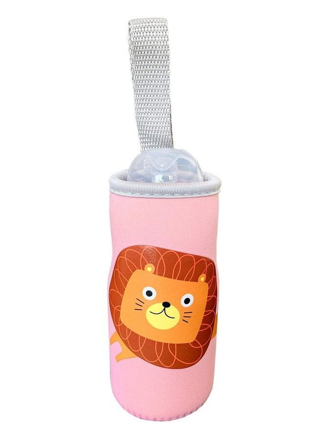 The Little Lookers Baby Feeding Bottle Covers Cute Animated Patterned & Soft Stretchable With Easy To Hold Strap For 120Ml 150Ml 240Ml (Lion & Elephant Pack Of 2)  - Image 4