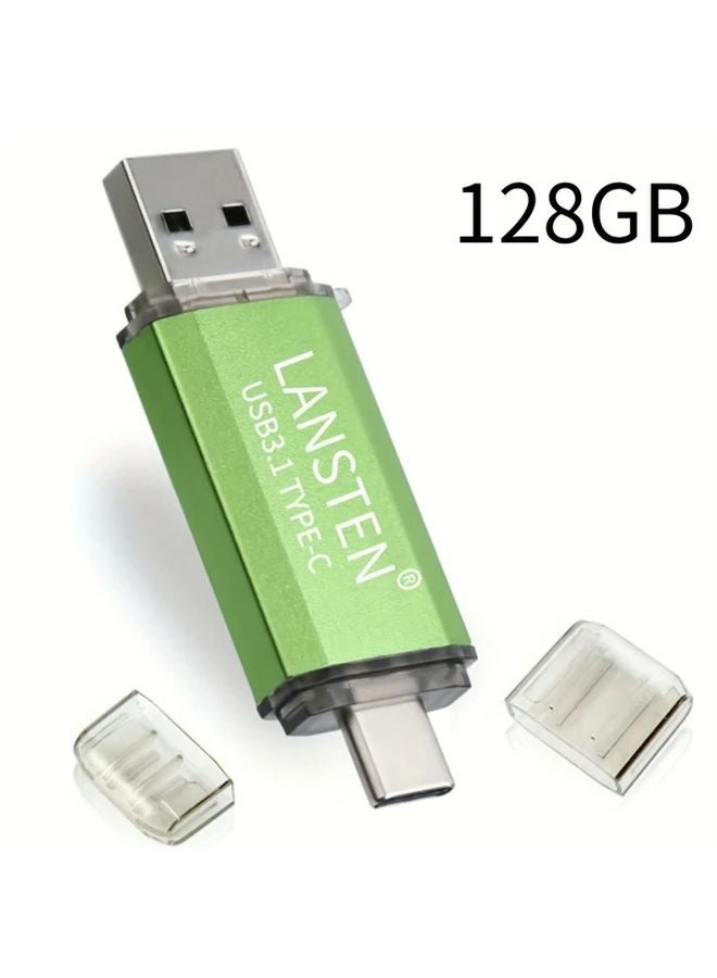128 جيجابايت نوع C محرك أقراص USB فلاش 2 في 1 عصا الذاكرة OTG لنظام Android جهاز MacBook الكمبيوتر المحمول - Image 1