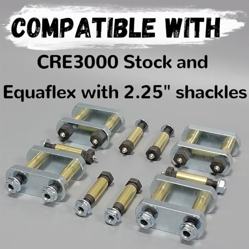 DIMEANI Heavy Duty Trailer Shackle Kit fit for CRE3000 Stock Equaflex 2.25" Shackles, Trailer Shackle Links for Leaf Springs Tandem Axle Truck/Trailers, Shackle Upgrade Kit UO12-016 - Image 2