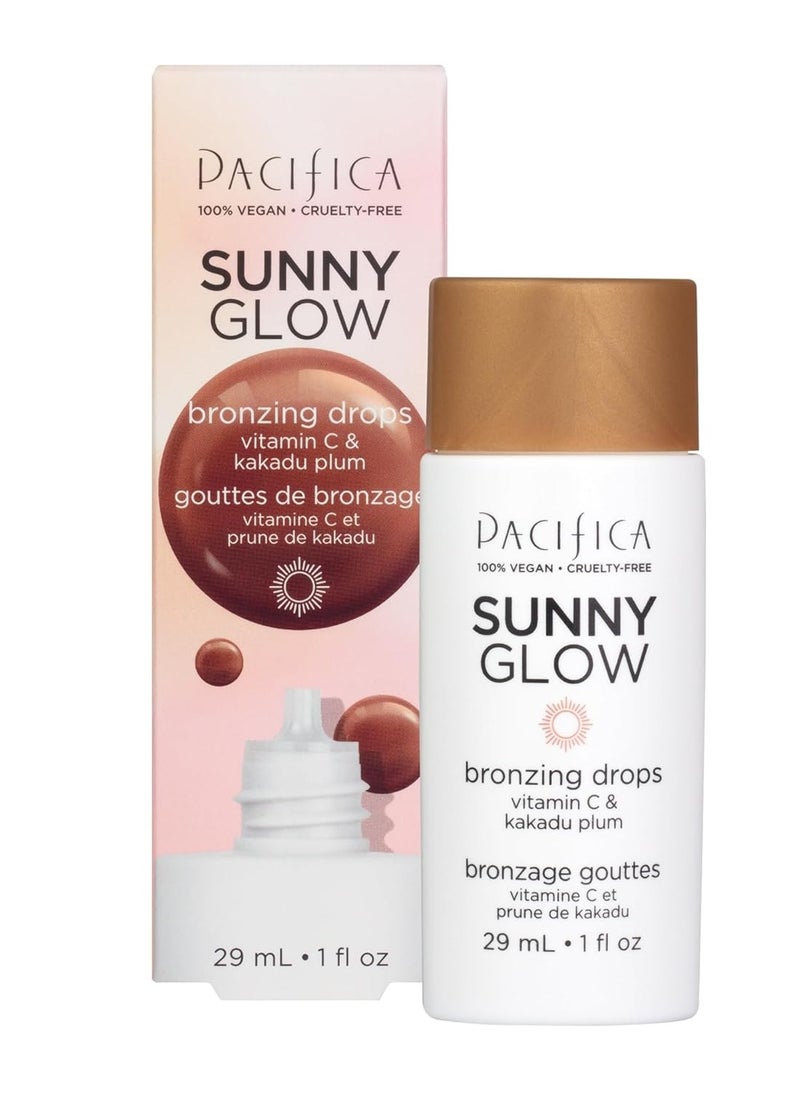 Pacifica Pacifica Liquid Face Bronzing Drops - Sunny Glow Liquid Bronzer For Face & Skin - Illuminating Highlighting Makeup -w/Vitamin C, for Cheeks & Forehead Vegan Cruelty Free Dermatologist Tested  - Image 1