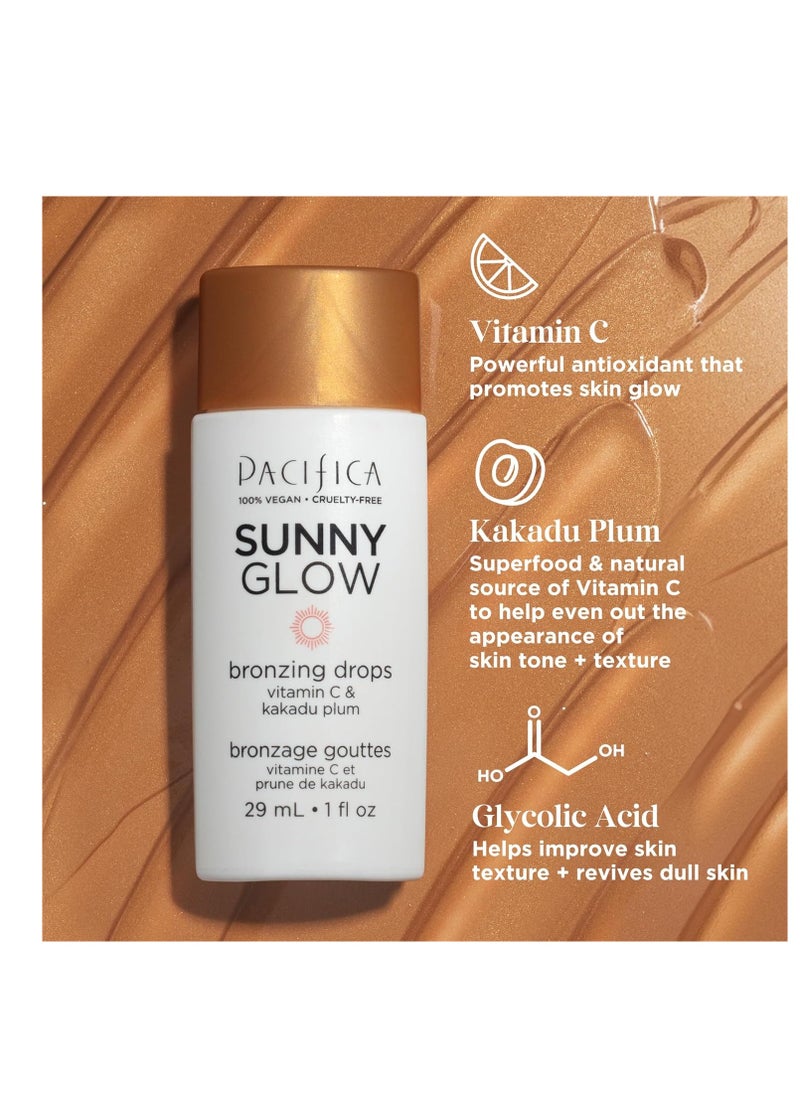 Pacifica Pacifica Liquid Face Bronzing Drops - Sunny Glow Liquid Bronzer For Face & Skin - Illuminating Highlighting Makeup -w/Vitamin C, for Cheeks & Forehead Vegan Cruelty Free Dermatologist Tested  - Image 4