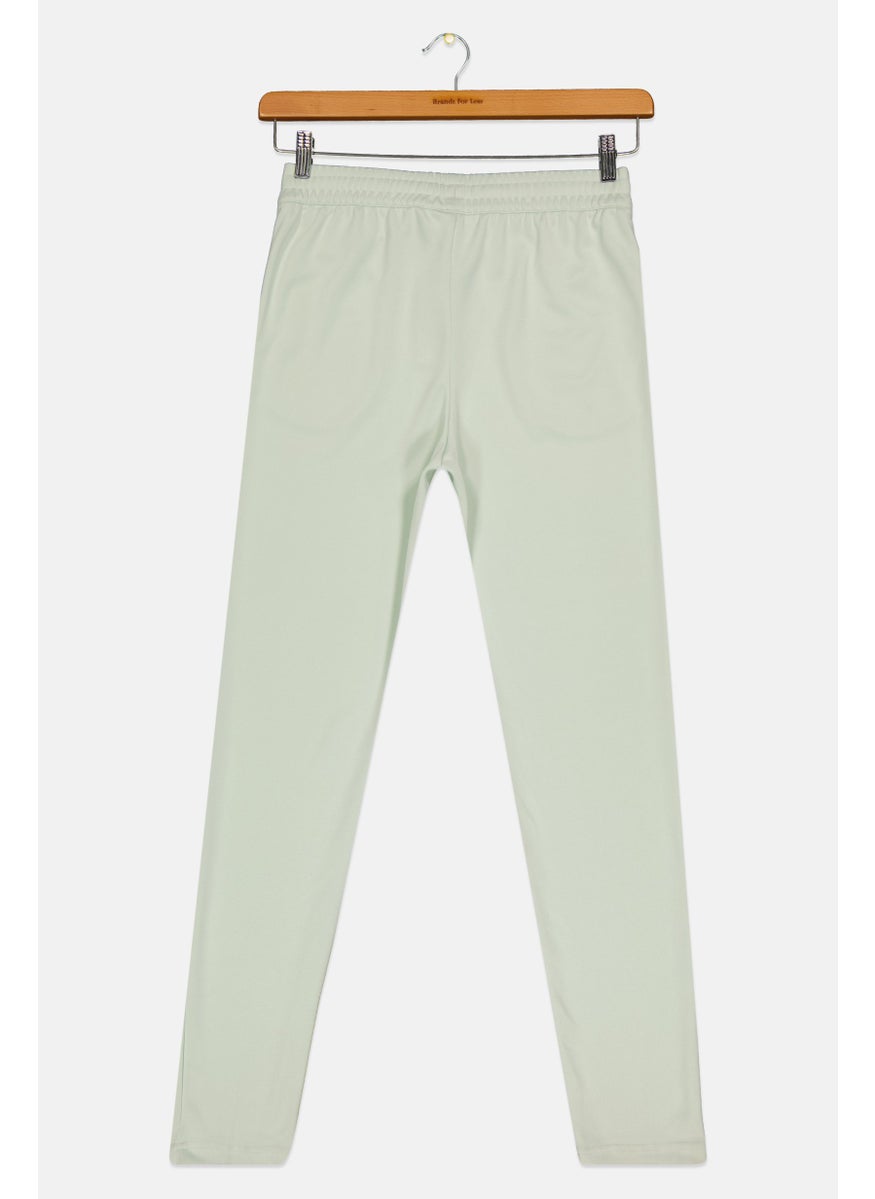 Adidas Kids Boy Brand Logo Training Track Pants, Mint Green  - Image 2