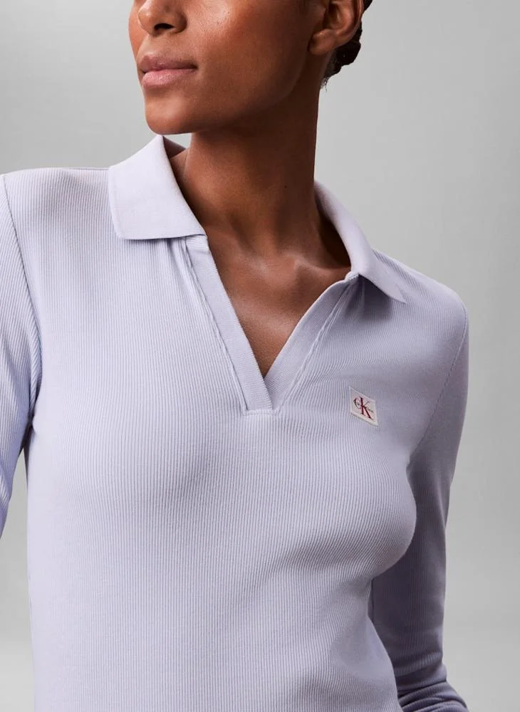 Calvin Klein Jeans  Long Sleeve Collar Neck Midi Dress for Women | Best Price UAE