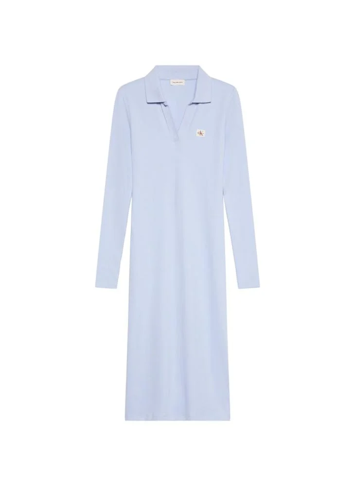 Calvin Klein Jeans  Long Sleeve Collar Neck Midi Dress for Women | Best Price UAE