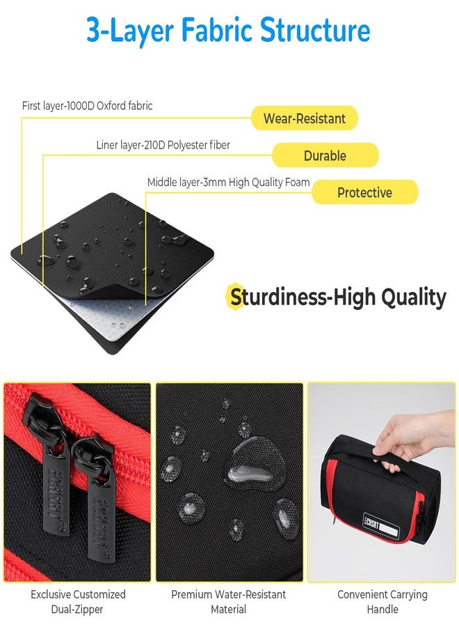 ECHSRT Jumbo Pencil Case Organizer for Men Women, Extra Large Capacity Pencil Pouch, Sturdy Portable Storage Bag for Office Travel Supplies - Black - Image 5