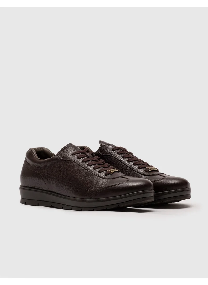 Cabani Leather Brown Lace-Up Men's Casual Shoes