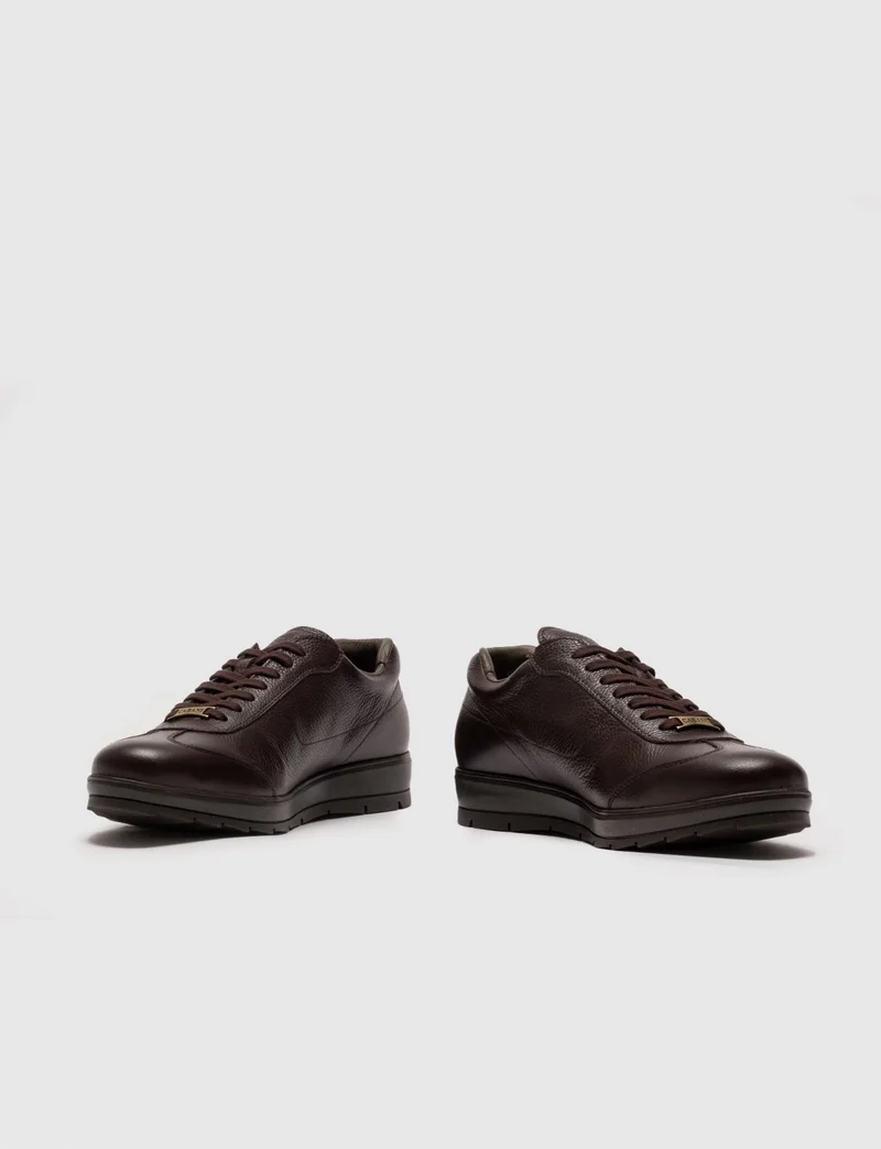 Cabani Leather Brown Lace-Up Men's Casual Shoes