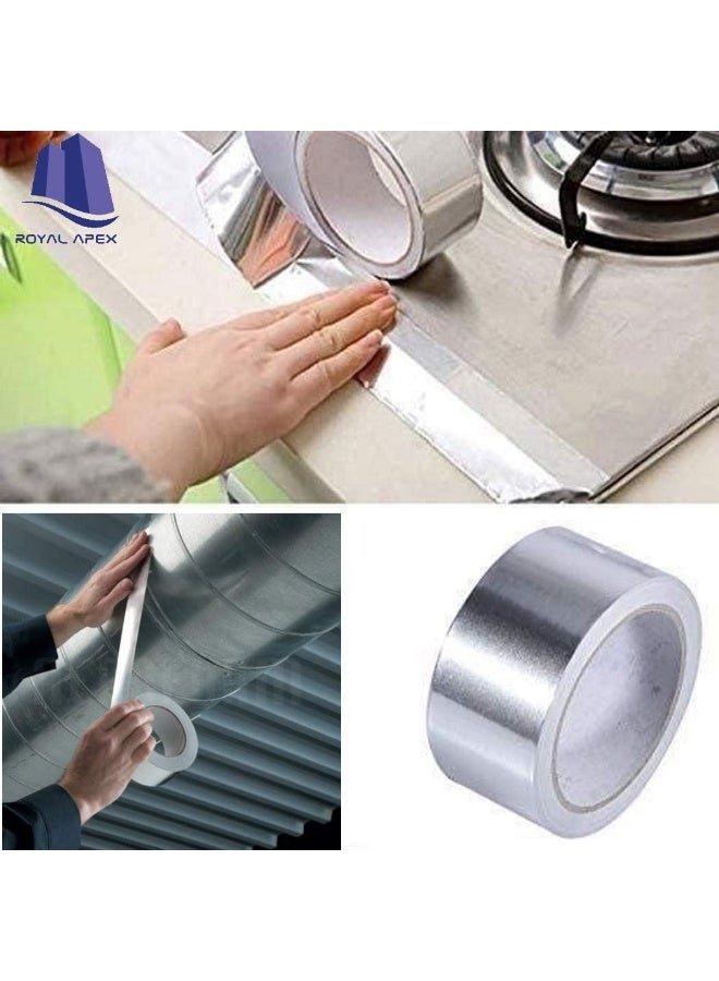 Royal Apex Multi-Purpose Strong Aluminium Foil Adhesive Insulation Tape For Roof Leak Surface Crack Window Sill Gap Pipe Rupture Boat Sealing Etc‚ 3 Inch Pack Of 2 Aluminium Tap - Image 3