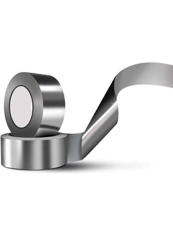 Royal Apex Multi-Purpose Strong Aluminium Foil Adhesive Insulation Tape For Roof Leak Surface Crack Window Sill Gap Pipe Rupture Boat Sealing Etc‚ 3 Inch Pack Of 2 Aluminium Tap - Image 1