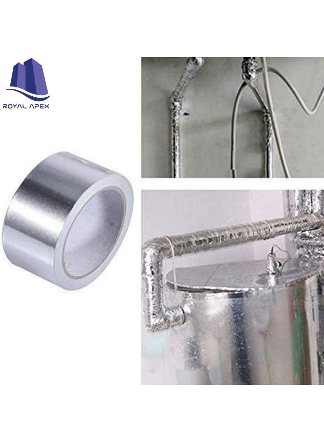 Royal Apex Multi-Purpose Strong Aluminium Foil Adhesive Insulation Tape For Roof Leak Surface Crack Window Sill Gap Pipe Rupture Boat Sealing Etc‚ 3 Inch Pack Of 2 Aluminium Tap - Image 4