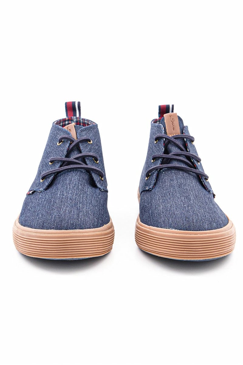 Ben Sherman Men Lace Up Bristol Chukka Casual Shoes, Navy  - Image 3