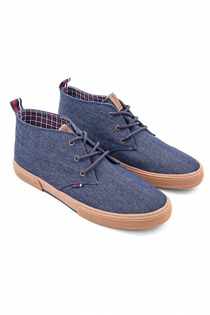 Ben Sherman Men Lace Up Bristol Chukka Casual Shoes, Navy  - Image 1