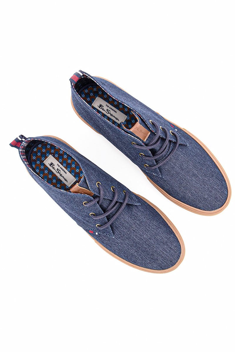Ben Sherman Men Lace Up Bristol Chukka Casual Shoes, Navy  - Image 4