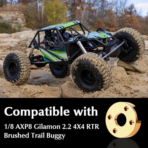 GLOBACT 82g Solid Brass Weights Wheel Counterweight for Axial AXP8 GILAMON 22 4X4 18 RC Trail Buggy Upgrade Parts 4PCS - Image 4