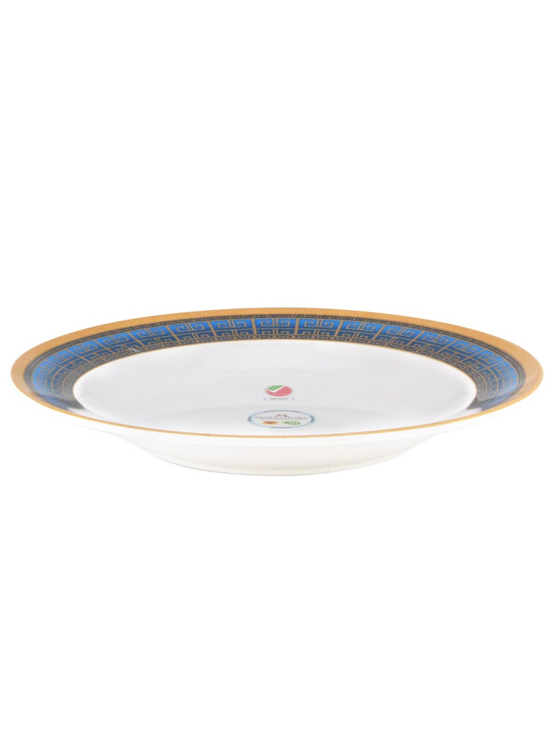 MODA CUCINA طبق شوربة دائري من الميلامين باللون الأزرق الرائع 23 سم إسمى - Image 4